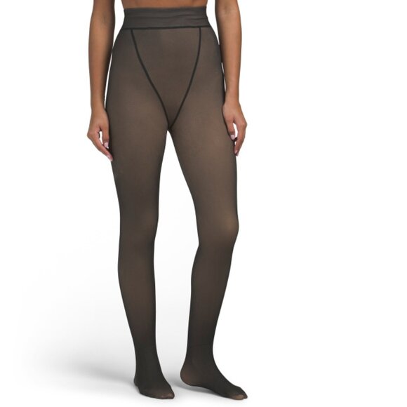 LAUNDRY Other - LAUNDRY MUL 1 2pk Sheer Illusion Fleece Lined Footed Tights